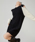 Contrast Color Off-shoulder Knit Dress
